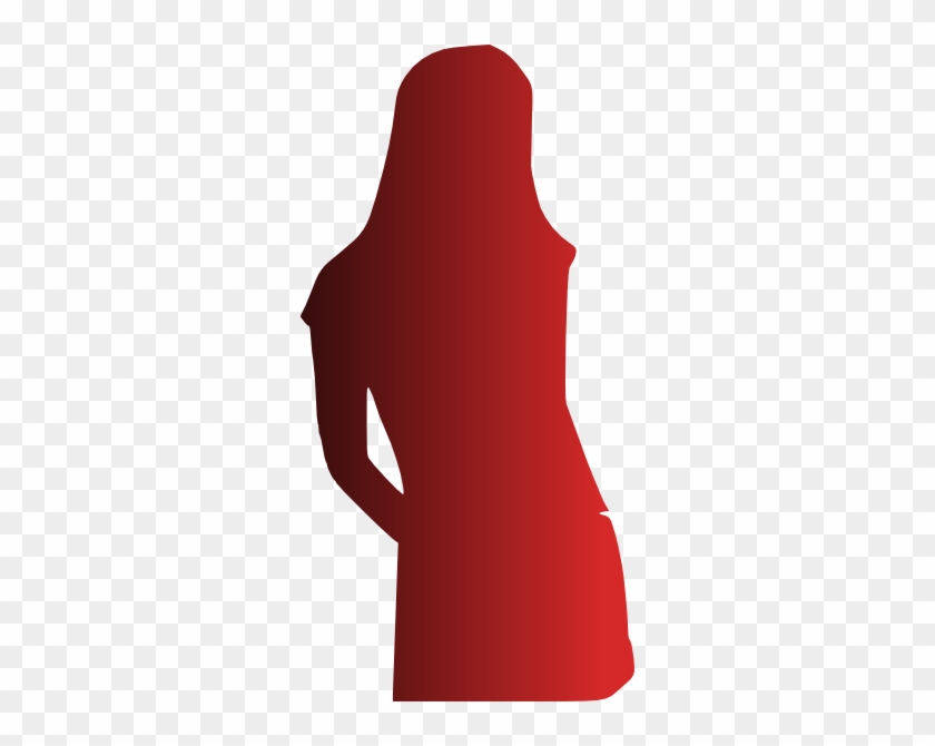 Red Silhouette Of A Woman #684227
