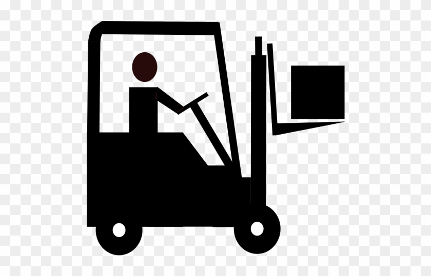 Medium Image - Forklift Clipart Black White #684230