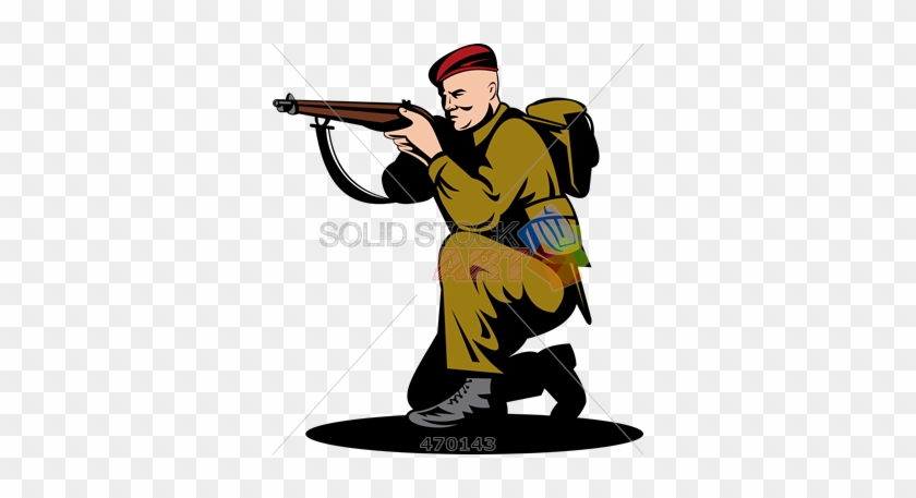 Stock Illustration Of Cartoon Drawing Of Soldier Wearing - Cartoon Soldier Ww2 #684309