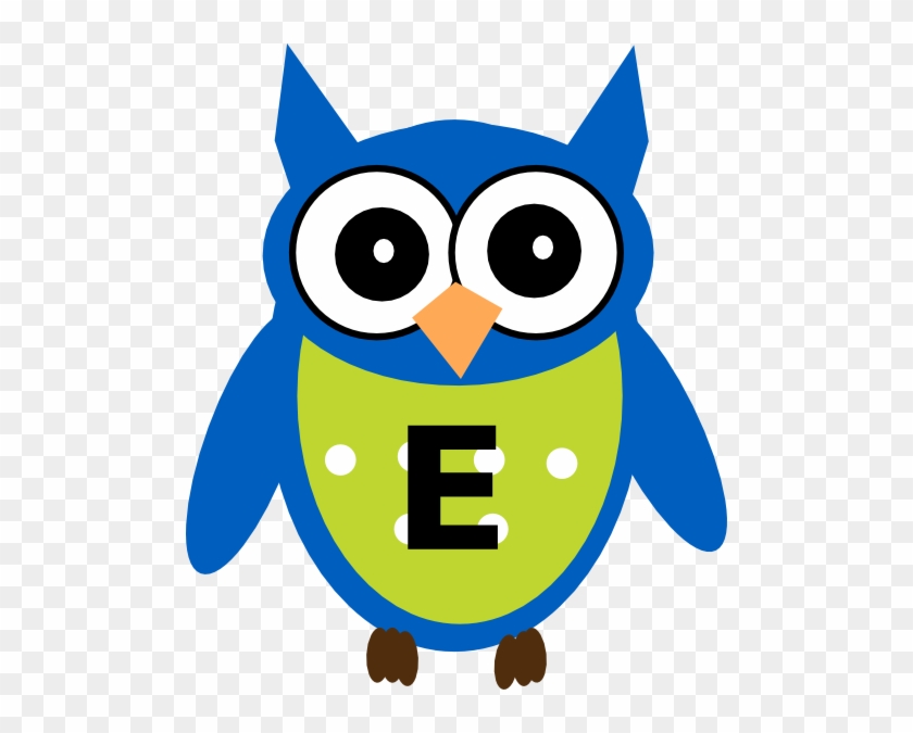 Blue Owl E - Wise Owl Clipart #684761