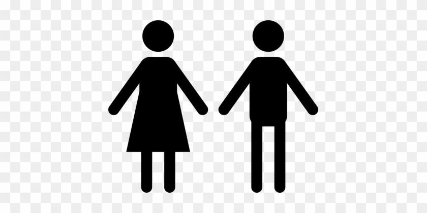 Man, Woman, Males, Silhouette, Human - Boy And Girl Symbol #684824