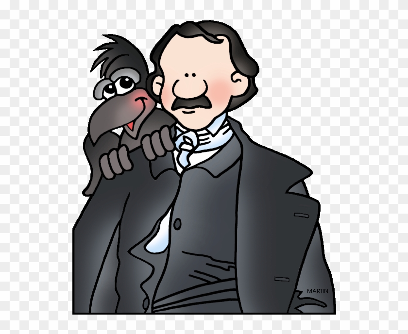 Free United States Clip Art By Phillip Martin, Famous - Edgar Allan Poe Clipart #685079