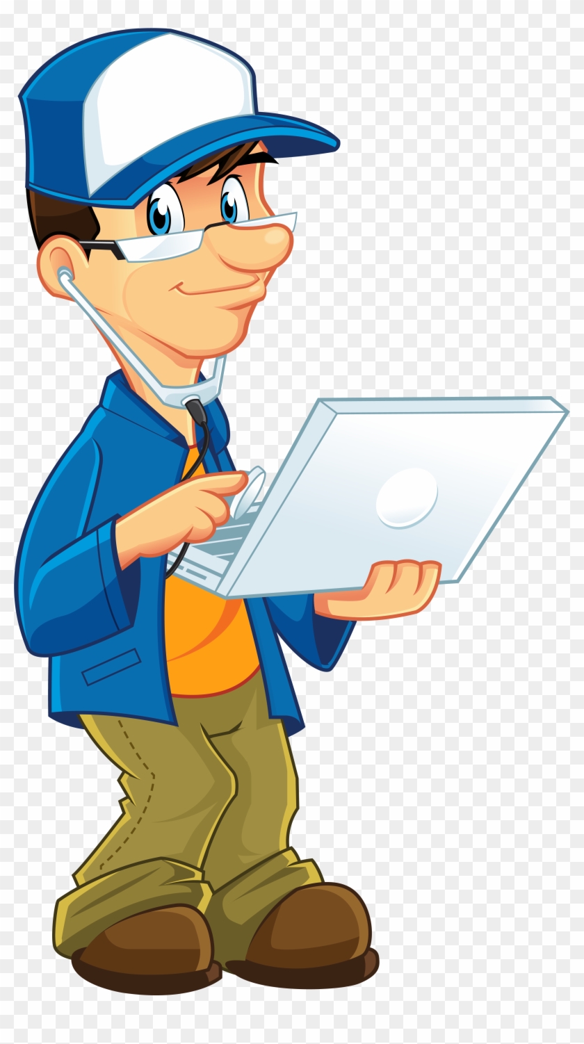 Computer Maintenance Personnel - Medical Cartoon Characters Png #685116
