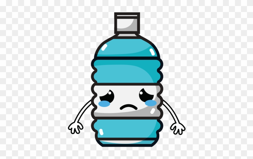 Sad And Tender Bottle Water Kawaii - Sad Plastic Water Bottle #685257