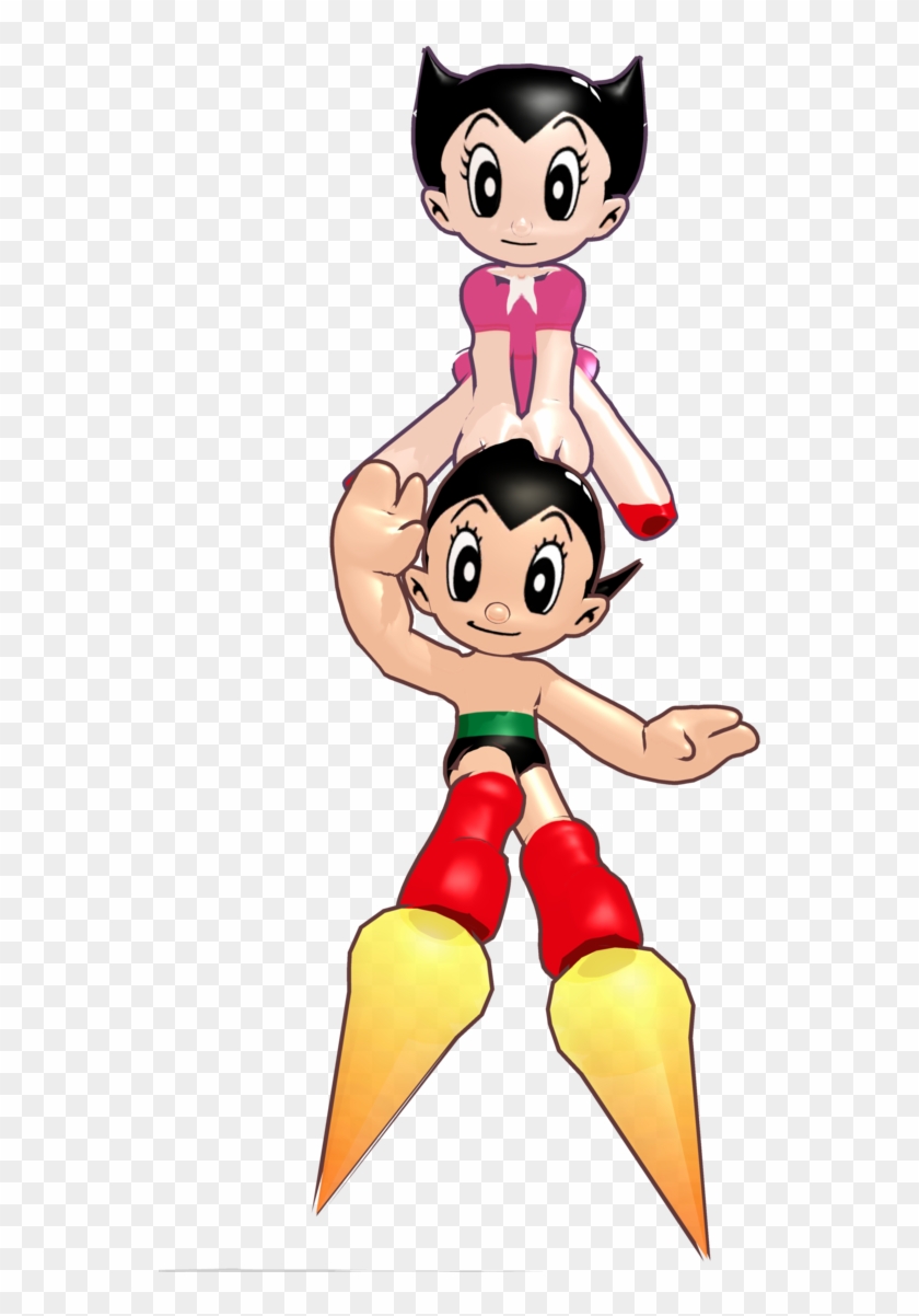 Mmd Astro Boy Dash Uran 3d Model Dl1 - Astro Boy And Uran #685291