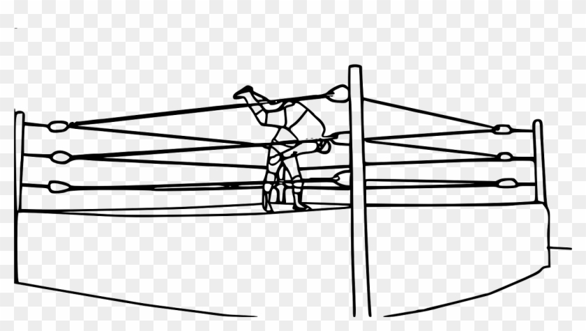 Wrestling Ring Professional Wrestling Boxing Clip Art - Draw A Wwe Ring #685312