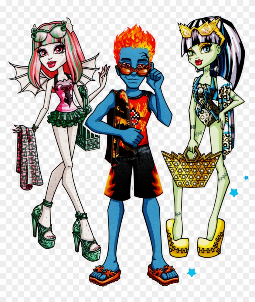 Swim Class Wave 2 Box Scan By Shaibrooklyn - Monster High 'monster Break' Beach Towel #685329