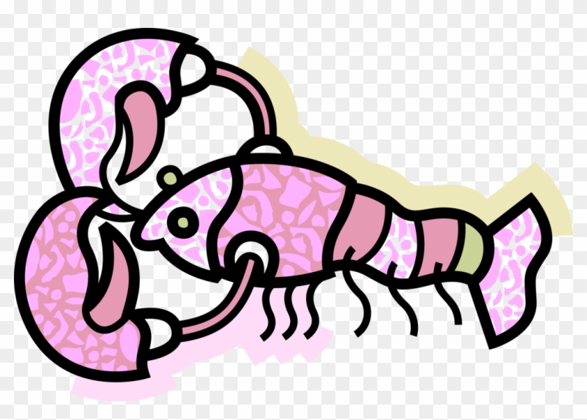 Vector Illustration Of Cooked Clawed Lobster Seafood - Vector Illustration Of Cooked Clawed Lobster Seafood #685330