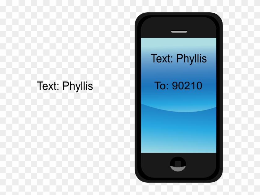 Iphone Clipart Cell Phone Texting - Mobile Phone With Name #685394