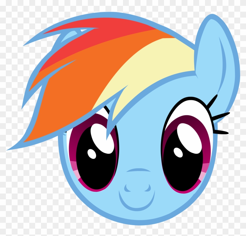 Rainbow Dash Headshot - Mlp Rainbow Dash Head #685503