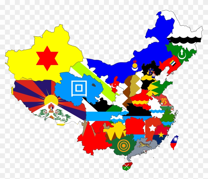 Flag-map For Provinces Of China - Map Of China #686120