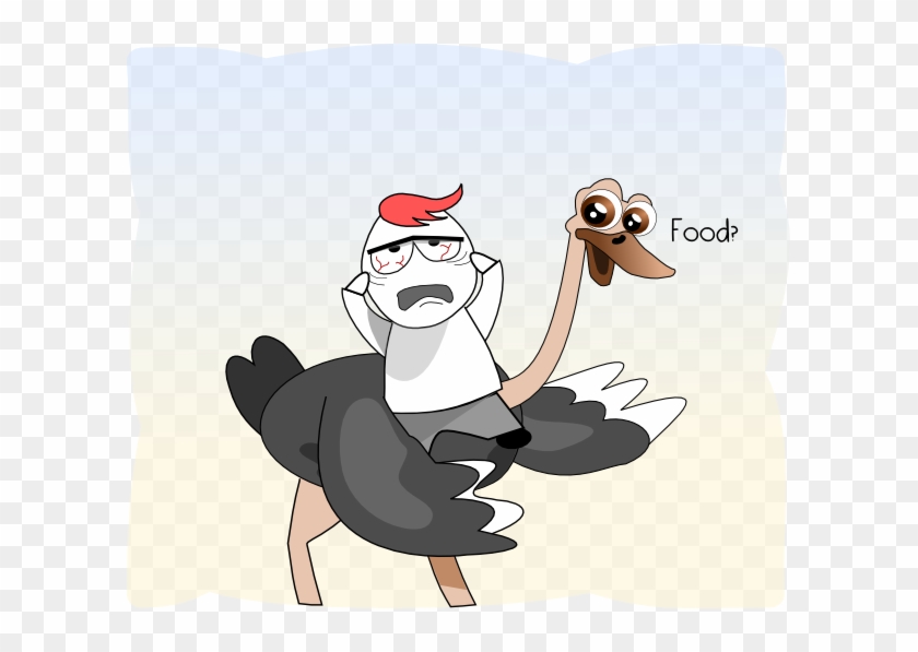 Ostrich Ride - Cartoon #686239