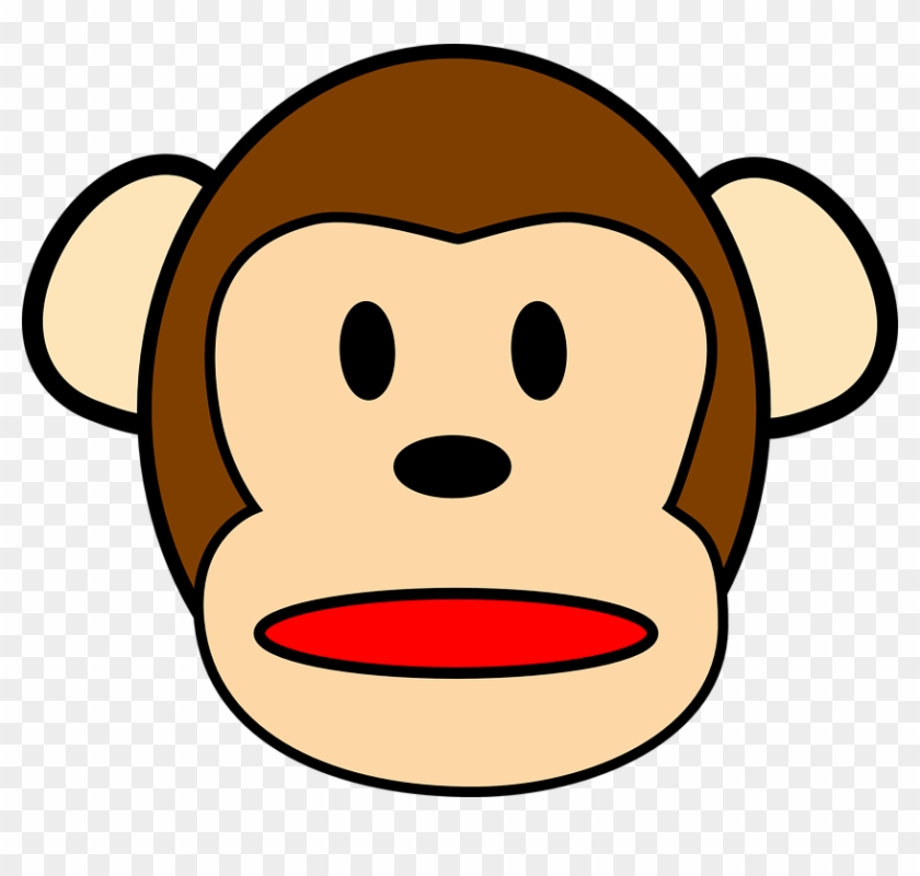 Chimpanzee Surprised Clip Art At Clker - Monkey Face Clip Art #686315