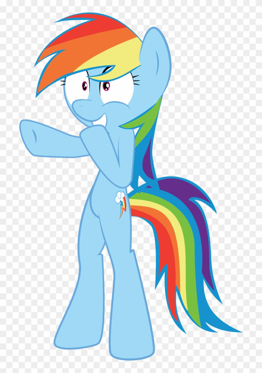 Amused Rainbow Dash By Hoodie-stalker - Rainbow Dash Blue Hoodie #686424