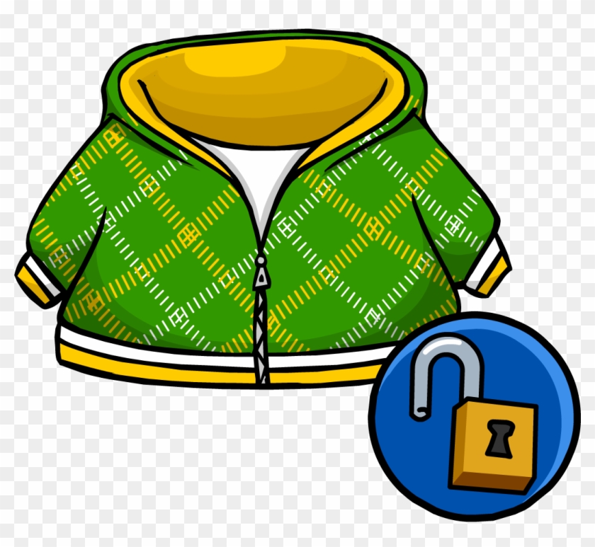 Green Crosshatched Hoodie - Club Penguin Green Hoodie #686437