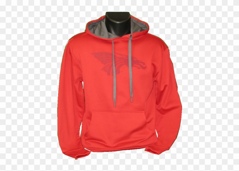 Poly Fleece Hoodie, Comes In Red Or Black With Gray - Hoodie #686447