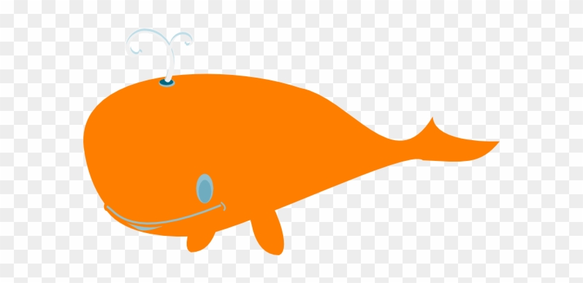 Whaling - Clipart - Orange Whale Clipart #686497