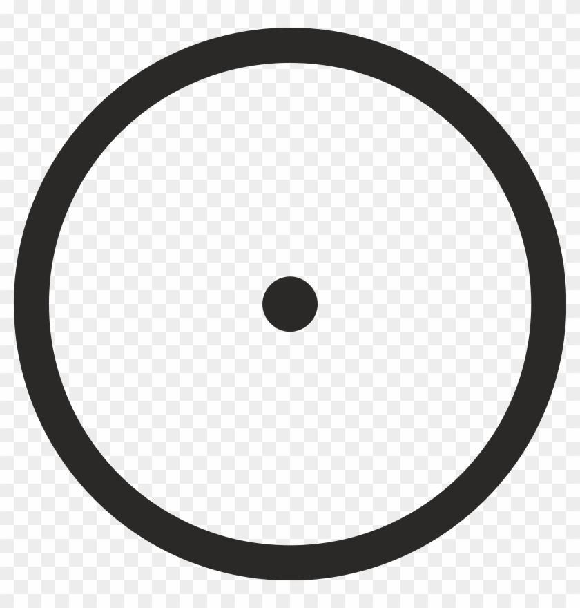 Circle With Central Point Free Vector - Stick Figure Happy Face #686547