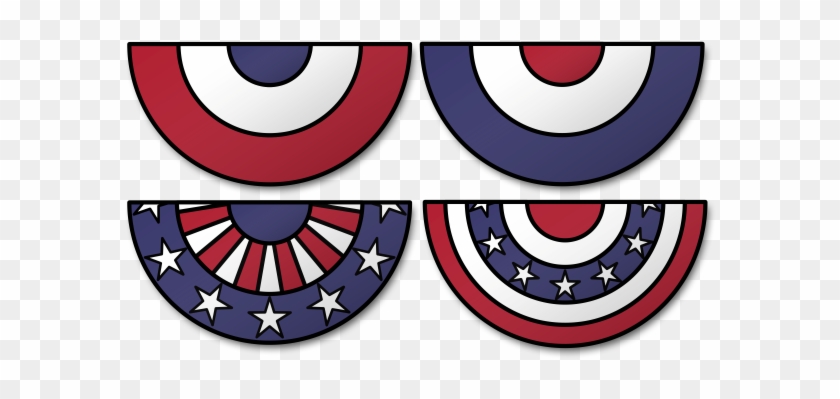 4th Of July Celebration Clip Art - Patriotic Bunting Clip Art #686692