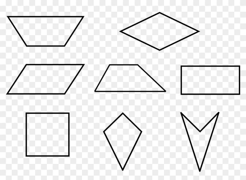 Free Worksheets Area Of Regular Polygon Worksheet - Quadrilateral Shapes Balck And White #686765