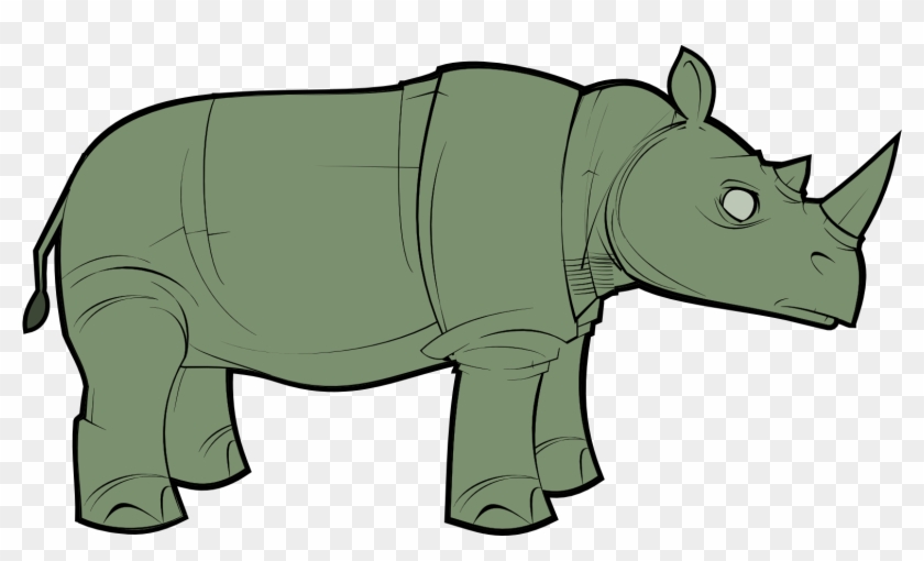 Other Popular Clip Arts - Green Rhinoceros #686937