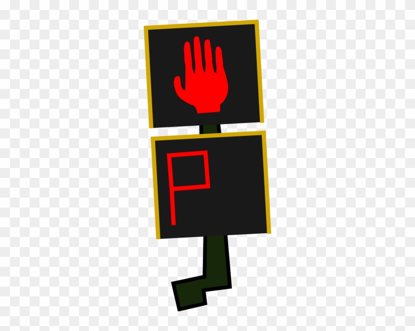 Crosswalk Wait Signal Clip Art At Clker - Don T Walk Sign Clipart #687203