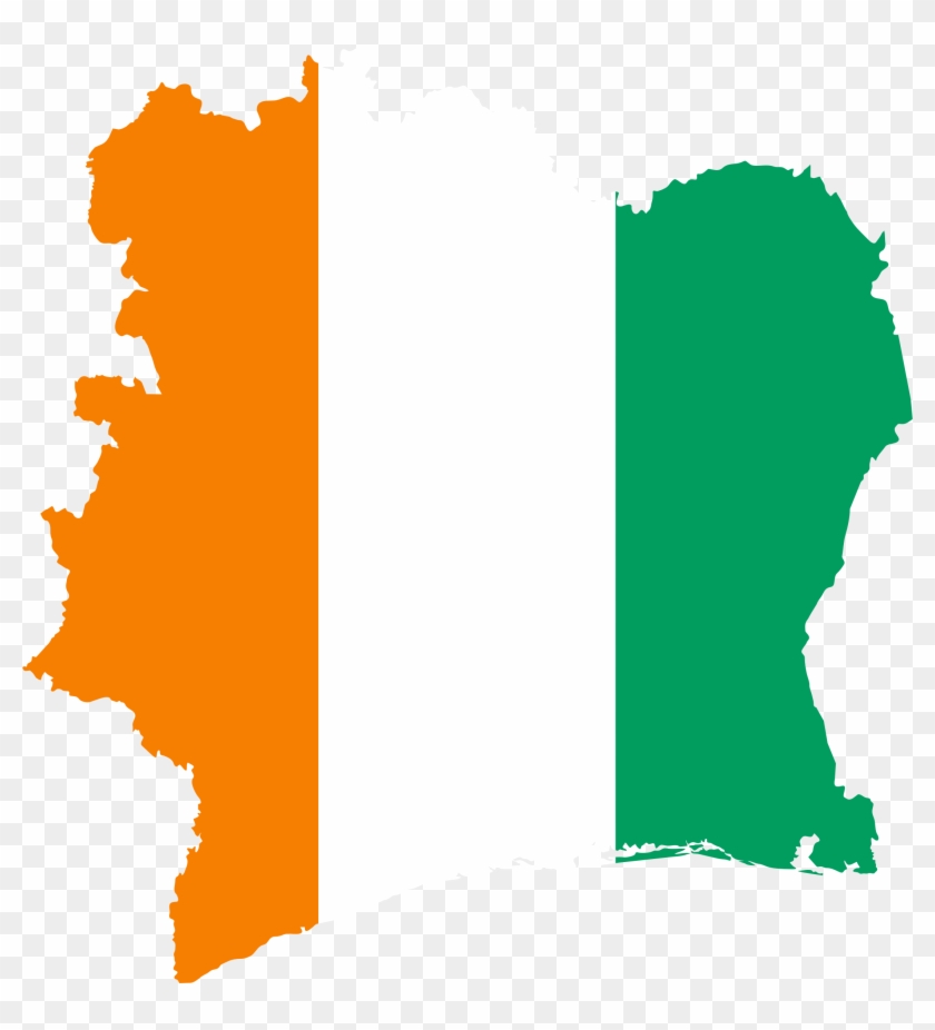 Drawing Good Looking Ivory Coast Flag 3 Map Ivory Coast - Ivory Coast Country Flag #687333