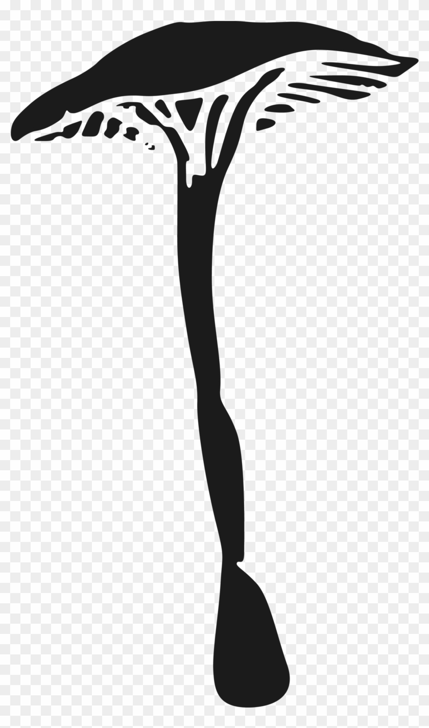 Mushroom Black And White Clipart #687534