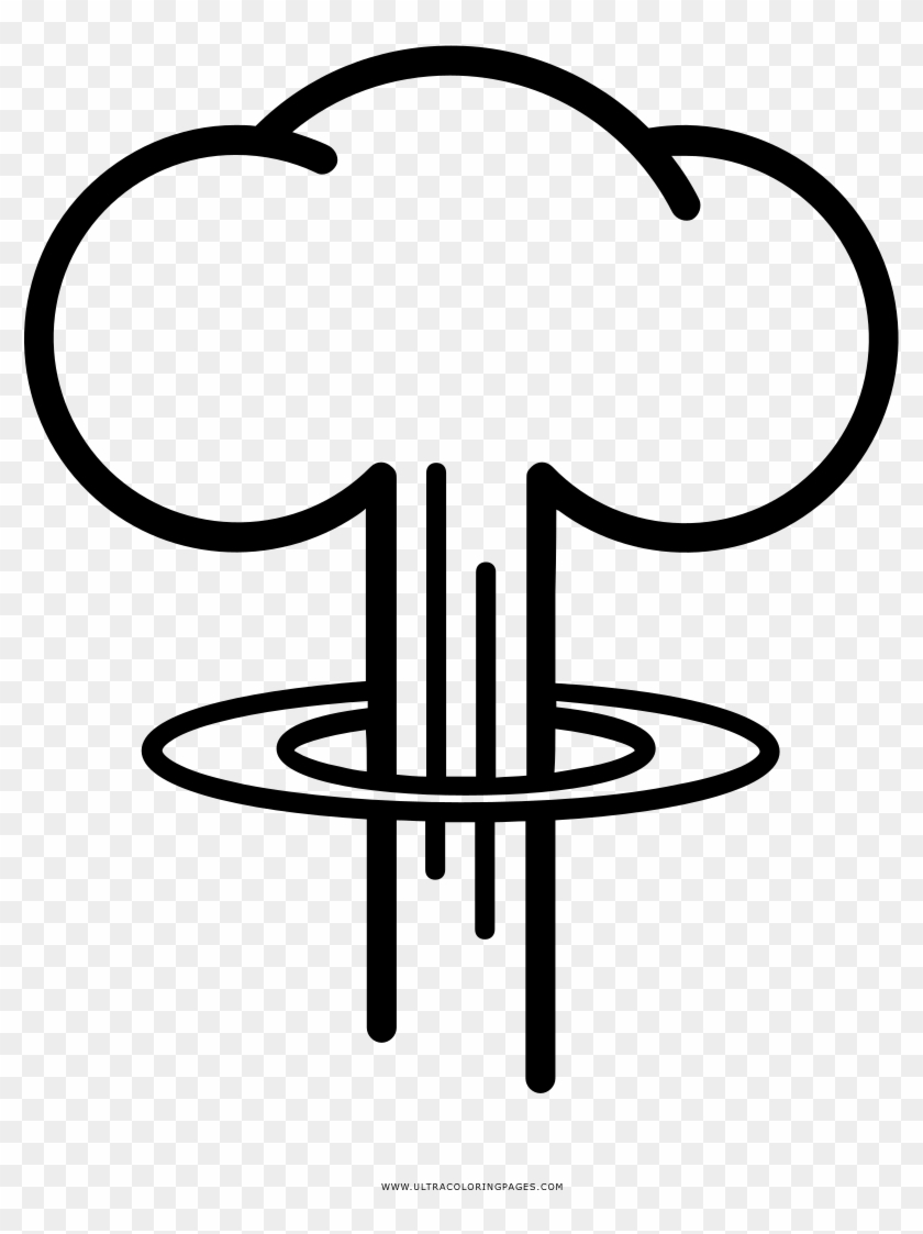 Mushroom Cloud Coloring Page - Geiser Para Dibujar #687536