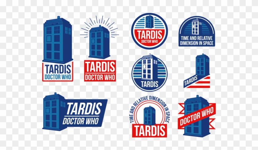 Police Box Tardis Vector Labels - Doctor Who Tardis Vector #687618