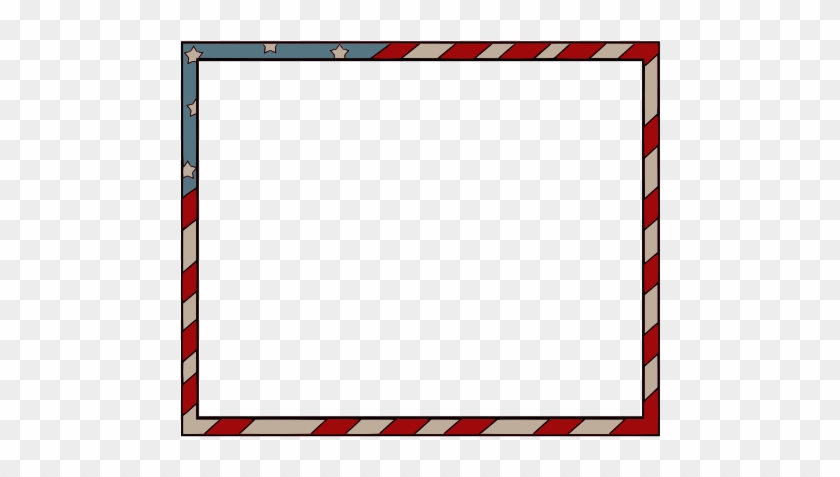 Americana - Clipart - Powerpoint American Flag Border Background #687673
