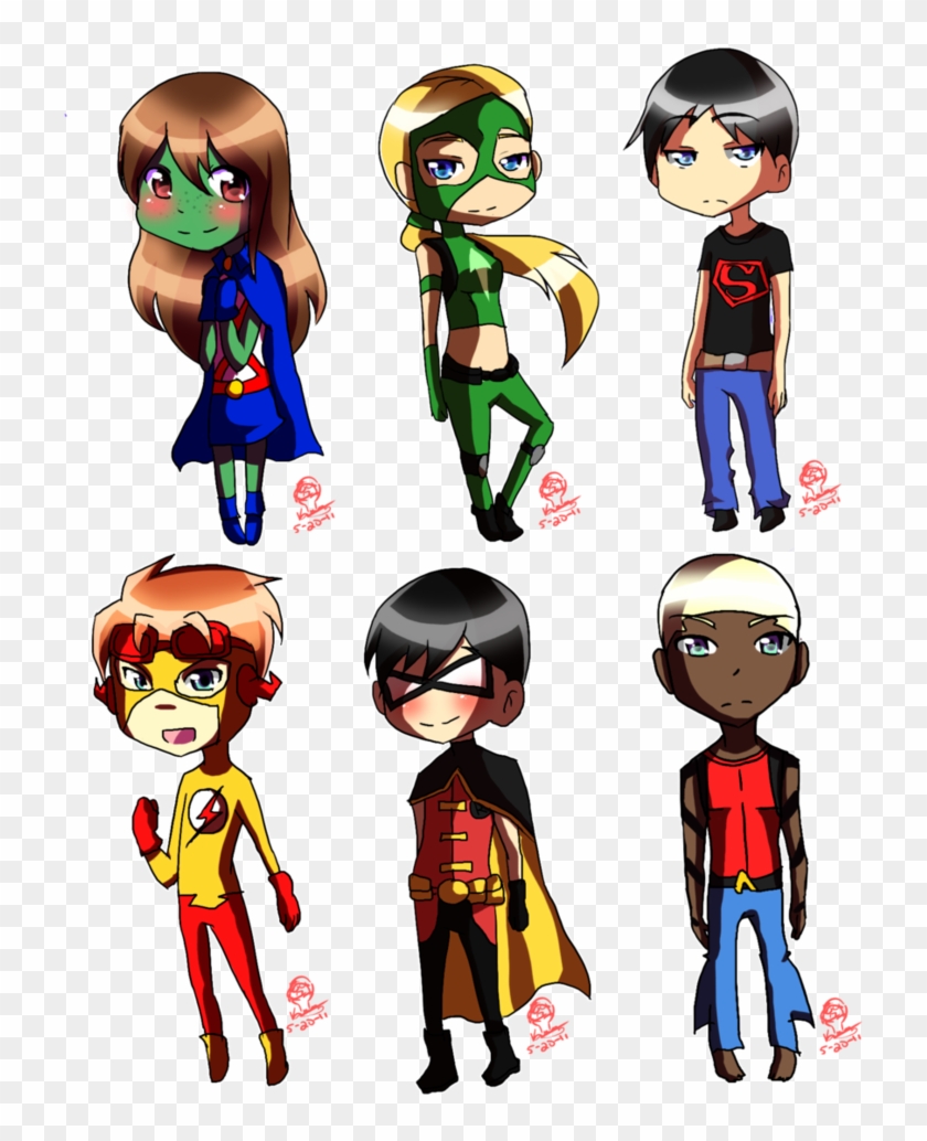 Yj Chibi Commission By Trina-draws - Chibi Young Justice Png #687694