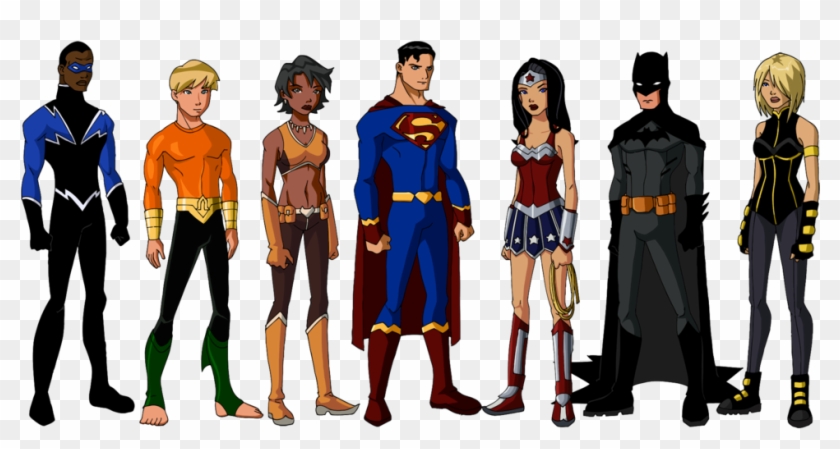 Justice Teens By Glee-chan - Justice League From Young Justice #687716