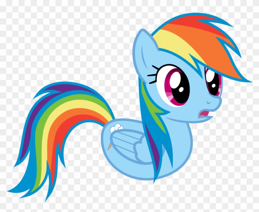 Duck, Duck Pony, Rainbow Dash, Rainbow Dash Is A Duck, - Mlp Rainbow Dash Excited #687772