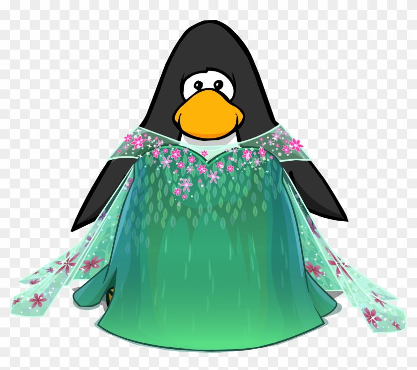 Elsa's Spring Dress On A Player Card - Penguin In A Dress #687805