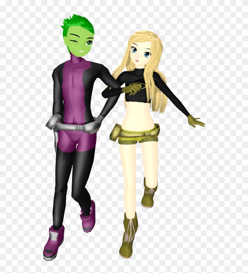 Mmd - - Teentitans - - Beast Boy And Terra By Rinxneruxd - Teen Titans #687811