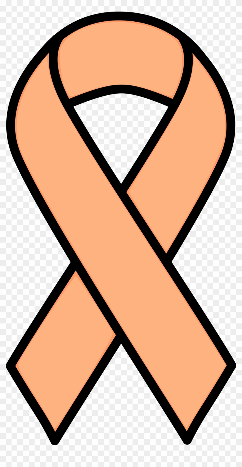 Clipart Peach Uterine Cancer Ribbon - Cancer Ribbon #688039