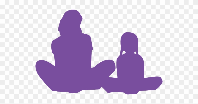 Child Lavender Yoga Clip Art - Silhouette #688086