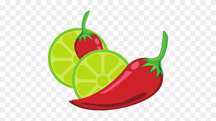 Chili Pepper And Lemon - Lemon Chilli Vector #688230