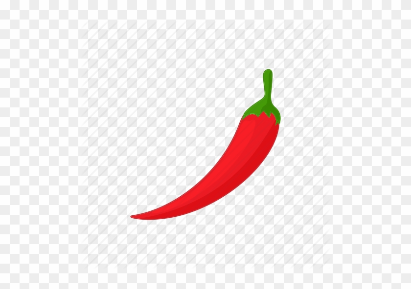 Red Chili Pepper Icon On White Background - Chili Pepper Cartoon #688296