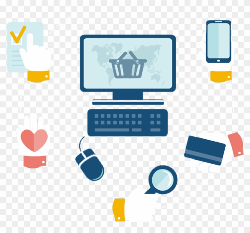 Digital Marketing Online Shopping E-commerce Flat Design - Information #688864