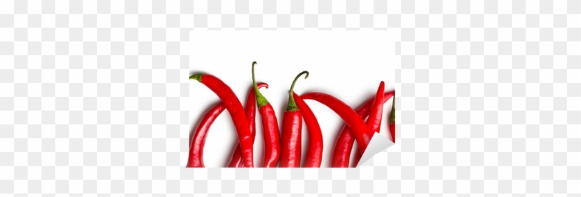 Chili Peppers On White Background Wall Mural • Pixers® - Bird's Eye Chili #688958