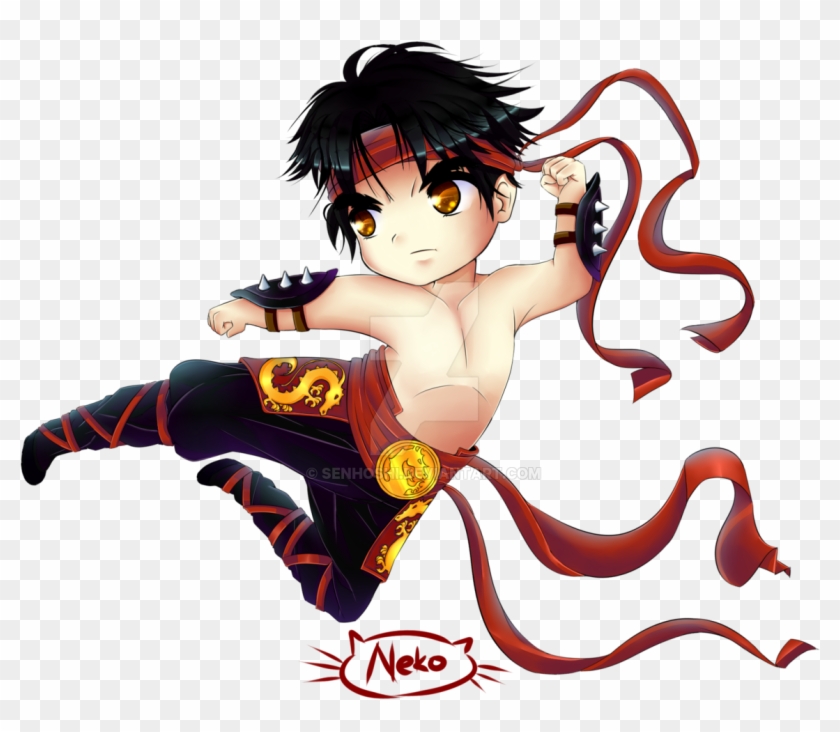 Wallaswells1 11 4 Liu Kang From Mortal Kombat By Senhoshi - Chibi Mortal Kombat X #689340