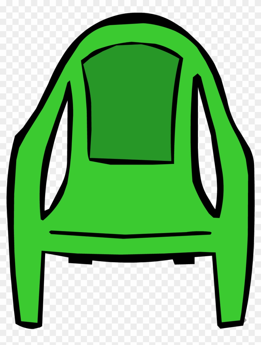 Green Plastic Chair - Club Penguin Green Chair #689430