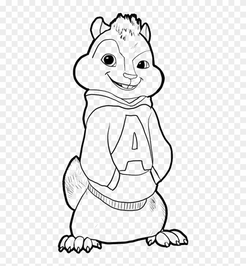Chipmunk Drawing - Google Search - Chipmunk Alvin Coloring Pages #689577