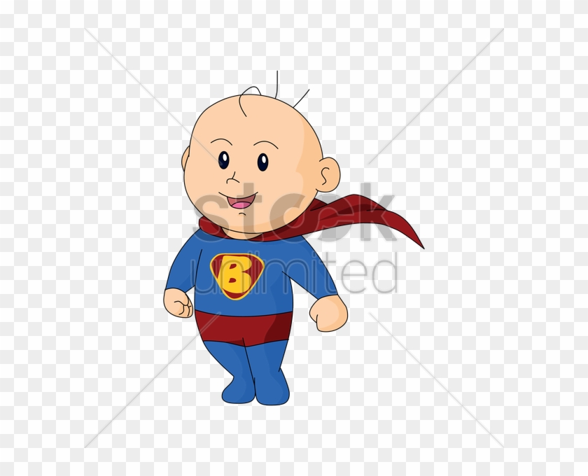 Baby In Superman Dress Clipart - Baby Superman Cartoon #689818