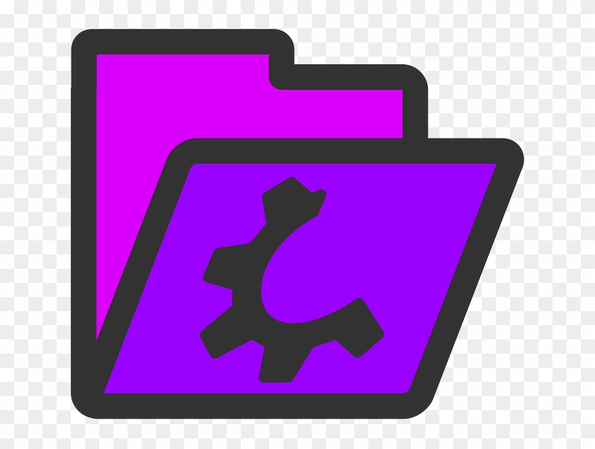 Theme Computer, Flat, Icon, Folder, Open, Violet, Theme - Directory #689860