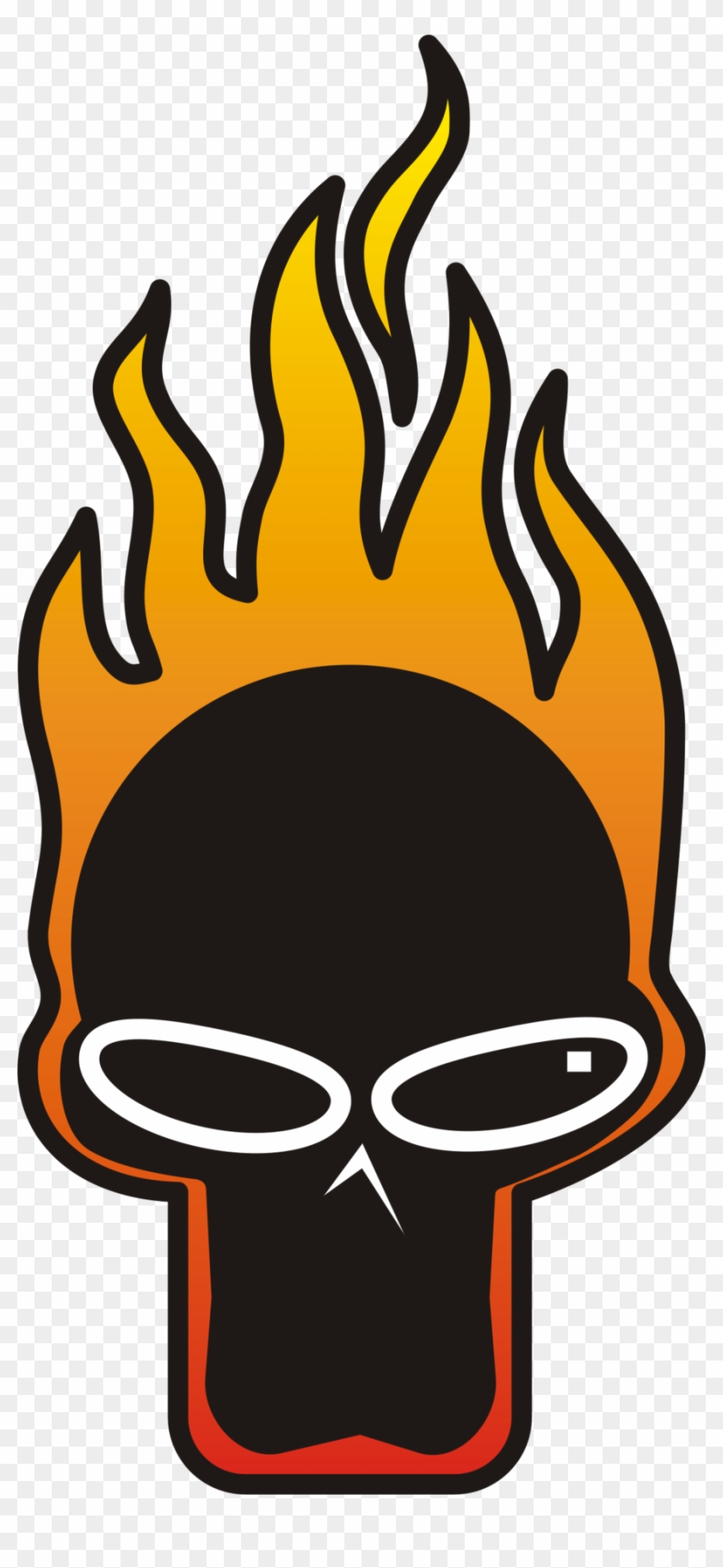 Skull Flame Facial Hair Headgear Clip Art - Skull Flame Facial Hair Headgear Clip Art #689932