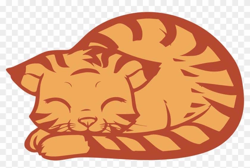 Download Sleeping Cat Clipart Png - Clip Art #689966