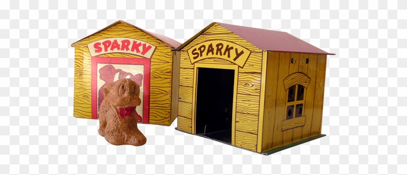 "sparky"& His Tin Dog House In Original Savings Bank - Play #690035